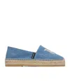 Palm Angels Woman Espadrilles Blue Size 11 Textile Fibers In Blue
