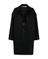 Palm Angels Logo-print Single-breasted Coat In Black