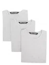Palm Angels Round-neck Short-sleeve T-shirt (pack Of Three) In Grey