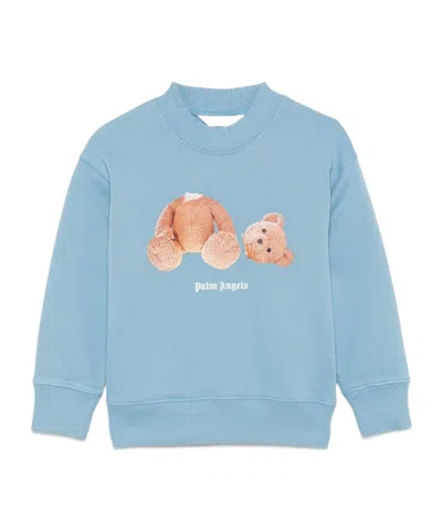 Palm Angels Round-neck Sweater In Blue