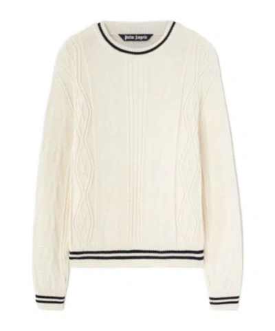 PALM ANGELS PALM ANGELS CURVED-LOGO KNITTED JUMPER