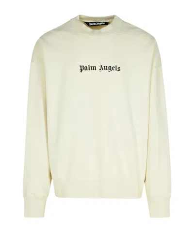 PALM ANGELS PALM ANGELS LOGO PRINTED CREWNECK SWEATSHIRT