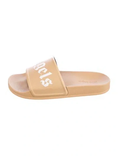 Pre-owned Palm Angels Rubber Graphic Print Slides W/ Tags In Neutral