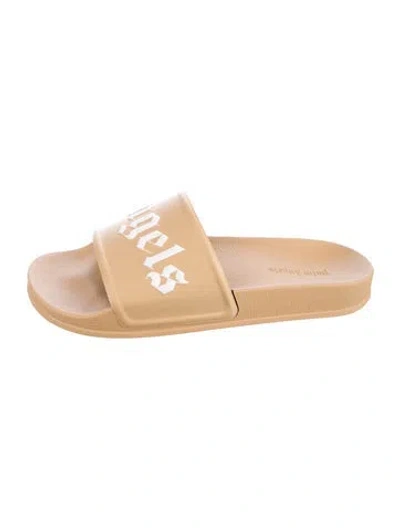 Pre-owned Palm Angels Rubber Graphic Print Slides W/ Tags In Neutral