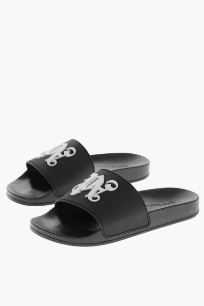 Palm Angels Black Logo Slides