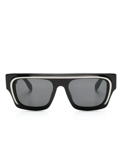 Palm Angels Salton Square-frame Sunglasses In Black