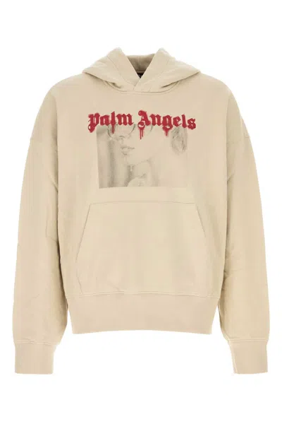Palm Angels Sand Cotton Oversize Sweatshirt