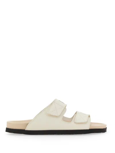Palm Angels Sandal With Logo In Neutral