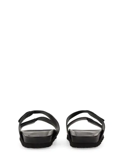 Palm Angels Sandal With Logo In Black