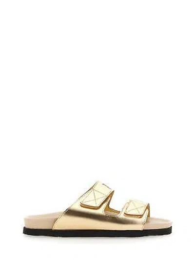 Pre-owned Palm Angels Sandal With Logo In Oro