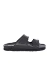 Palm Angels Logo-print Touch-strap Sandals In Black