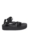 Palm Angels X Suicoke Depa Logo Printed Sandals In Black