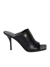 Palm Angels Black Sandal With Heel In Black