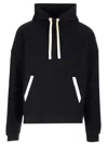 Palm Angels Black Hoodie Withe Pockets In Black