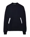 Palm Angels Brushed Cotton Sartorial Tape Sweatshirt In Black
