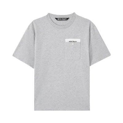 Pre-owned Palm Angels Sartorial Tape Crewneck T-shirt 'grey/off White'