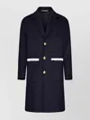PALM ANGELS SARTORIAL TAPE WOOL BLEND BUTTON-UP COAT