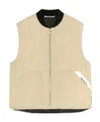 Palm Angels Sartorial Tape Zip-up Vest In Nude