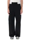 Palm Angels Sartorial Waistband Work Pants In Black By  For Men In Black/white
