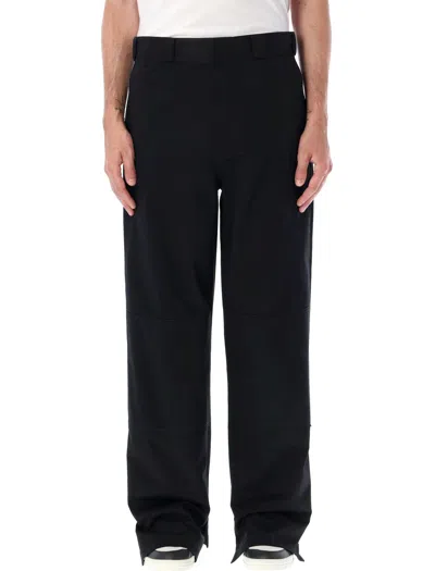 Palm Angels Sartorial Waistband Work Pants In Black By  For Men In Black/white