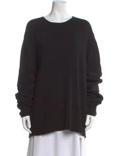 Pre-owned Palm Angels Scoop Neck Sweater In Black