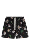 Palm Angels Pin Up Swimshorts In Black