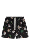 Palm Angels Pin Up Swimshorts In Black