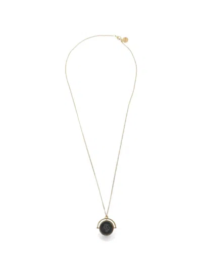 Palm Angels Seal Pendant Necklace In Gold