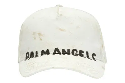 Pre-owned Palm Angels Seasonal Logo Baseball Cap White