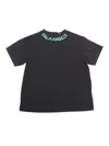 Palm Angels Seasonal Logo Regular T-shirt Black Gree In Black