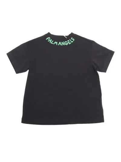 Palm Angels Kids' Seasonal Logo Regular T-shirt Black Gree