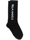 Palm Angels Seasonal Logo Socks In ブラック