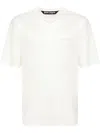 Palm Angels Semi-sheer Linen T-shirt In Neutrals