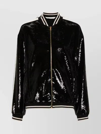 PALM ANGELS SEQUIN EMBELLISHED BOMBER JACKET