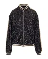 Palm Angels Sequin-embellished Bomber Jacket In Black