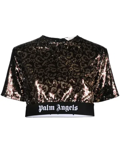 Palm Angels T-shirts In Brown