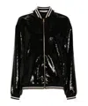 Palm Angels Sequinned Bomber Jacket In Black