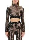 Palm Angels Women's Sequined Top | Size Medium | Pwab038