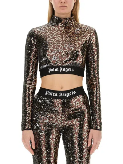 PALM ANGELS PALM ANGELS SEQUINED TOP