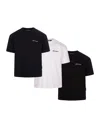 PALM ANGELS SET OF 3 T-SHIRTS WITH EMBROIDERED LOGO