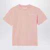 Palm Angels Set Of Three Cotton T-shirts With Logo In Multicolor