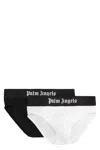 Palm Angels Set Of Two Cotton Briefs With Logoed Elastic Band