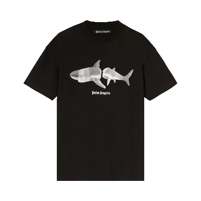 Pre-owned Palm Angels Shark Classic Tee 'black/white'