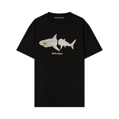 Pre-owned Palm Angels Shark Classic Tee 'black/white'
