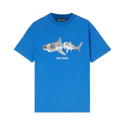 Pre-owned Palm Angels Shark Classic Tee 'blue/white'