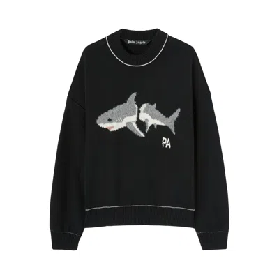 Pre-owned Palm Angels Shark Sweater 'black'