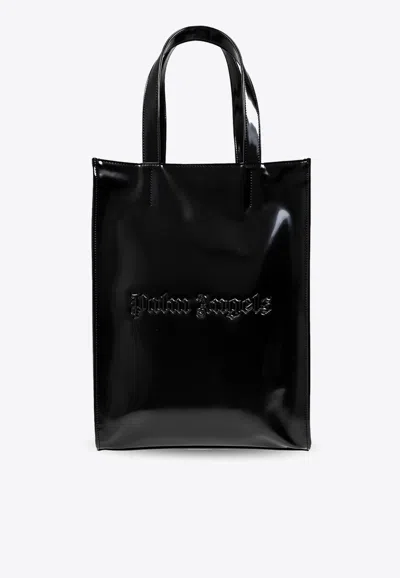 PALM ANGELS SHINY CLASSIC LOGO TOTE BAG