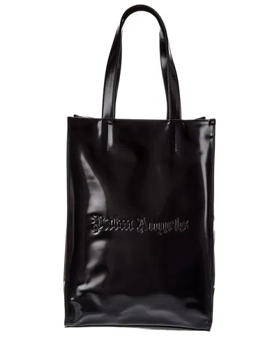 Palm Angels Shiny Classic Logo Tote In Black