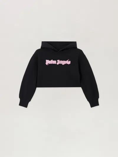 Palm Angels Sweater Kids Color Black In Blue