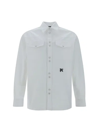Palm Angels Shirt In Bianco